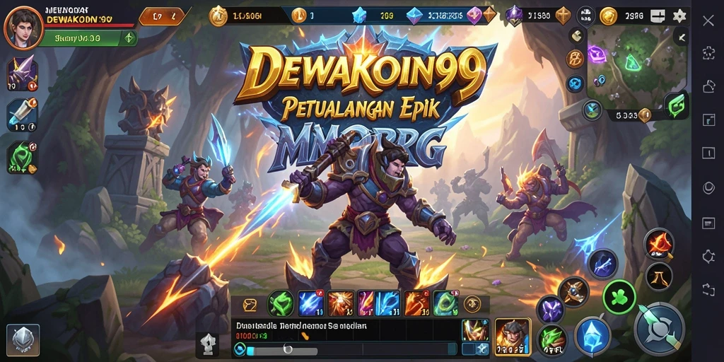 Tampilan gameplay seru dalam <strong>DEWAKOIN99</strong> dengan aksi pertempuran yang mendebarkan.