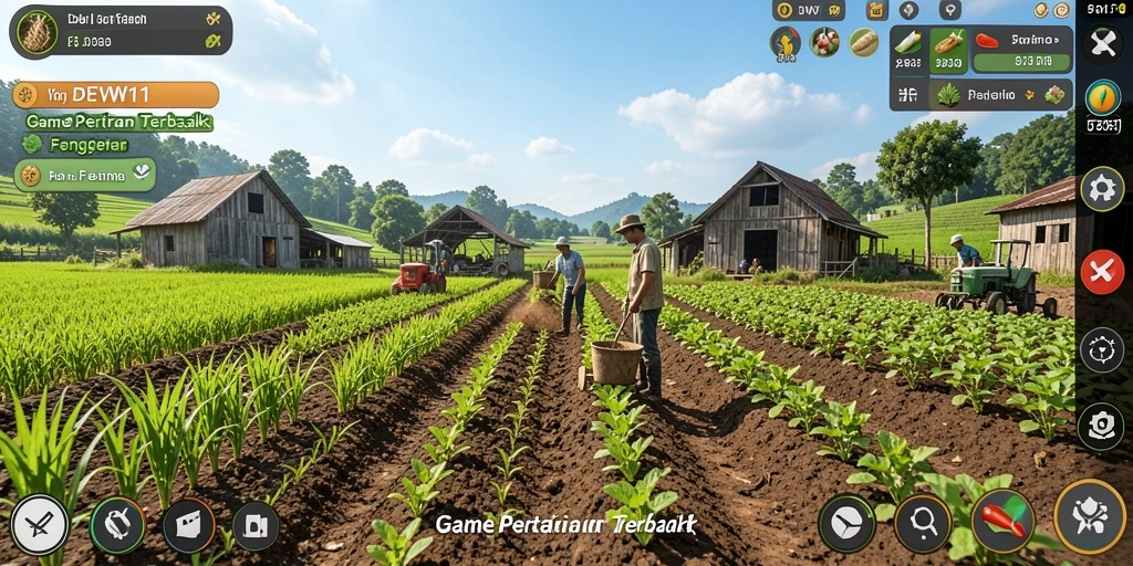 Screenshot DEWI11 menampilkan gameplay pertanian yang menarik dan interaktif.