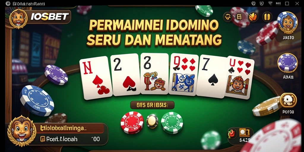Tampilan gameplay seru dari IOSBET yang menampilkan permainan Domino.