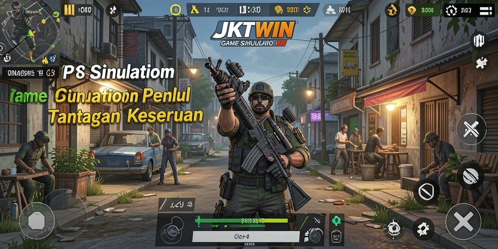 Screenshot JKTWIN menampilkan momen seru dalam gameplay Simulation.
