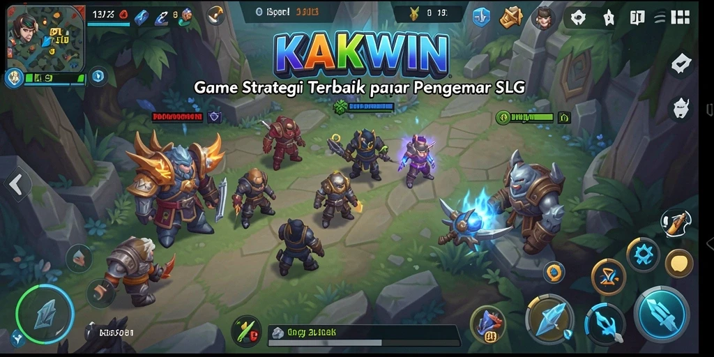 Tampilan gameplay menarik KAKWIN dengan berbagai unit dan strategi.