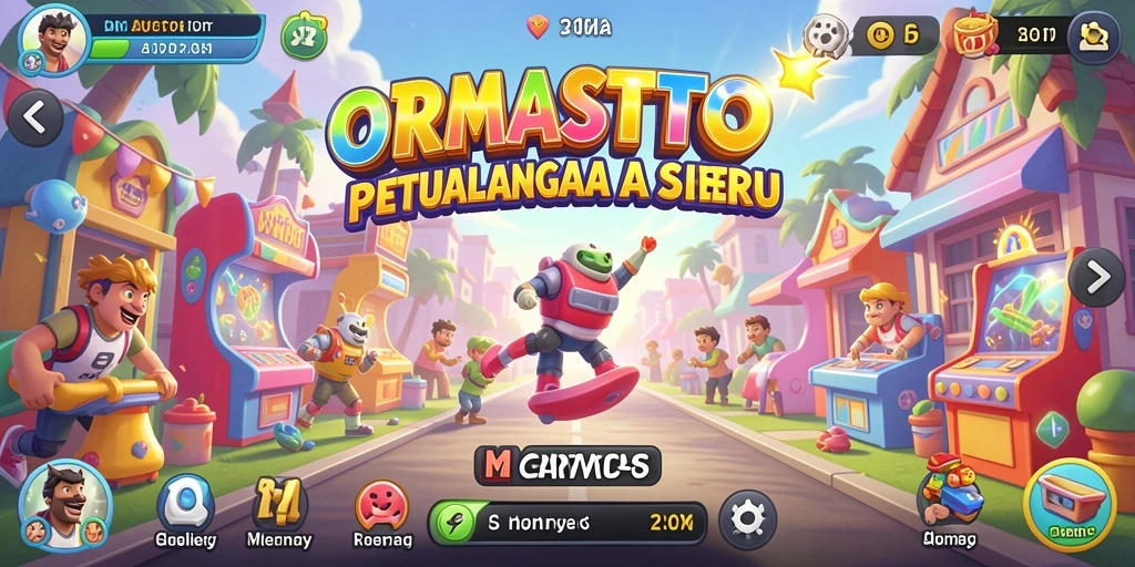 Tampilan gameplay seru ORMASTOTO dengan karakter yang beragam.