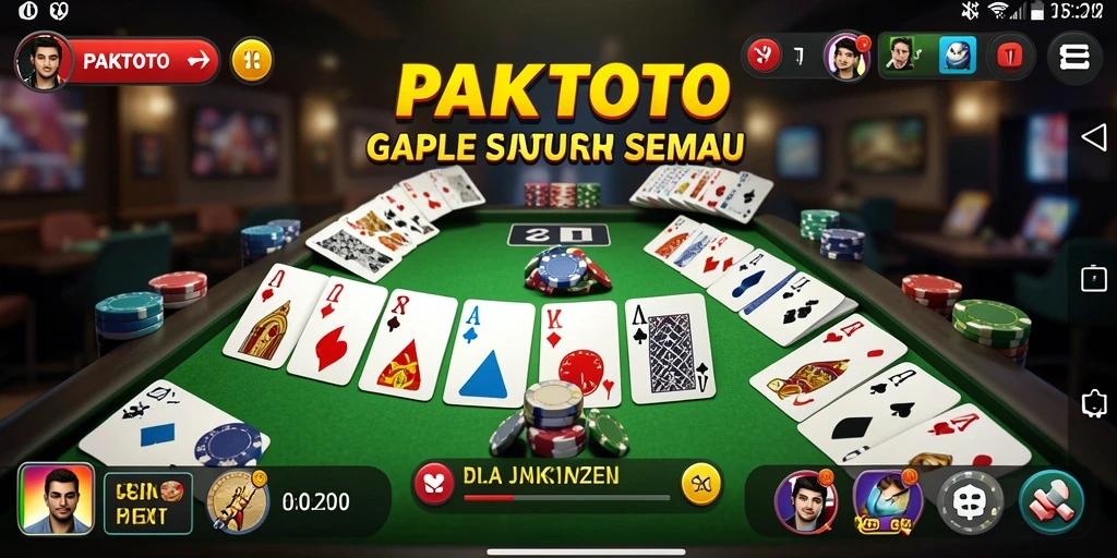 Tampilan gameplay Gaple yang seru dan interaktif di PAKTOTO.
