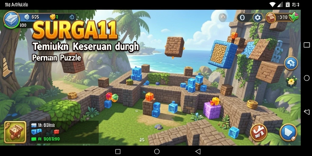 Tampilan menarik dari gameplay puzzle SURGA11 yang menantang.