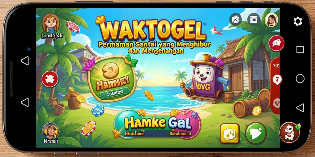 Tangkapan layar gameplay WAKTOGEL menampilkan aksi seru dan tantangan santai.